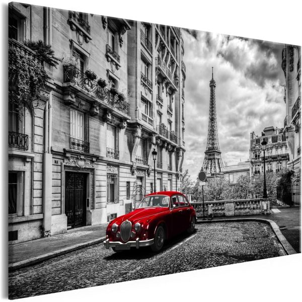 Cuadro decorativo auto rojo en Paris