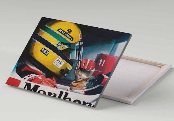 Cuadro 30x40 Ayrton Senna en Cockpit Mclaren