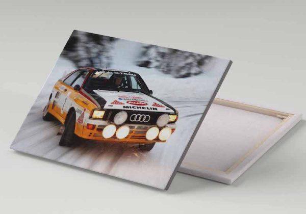 Cuadro 30x40 Audi Quattro Rally en Nieve