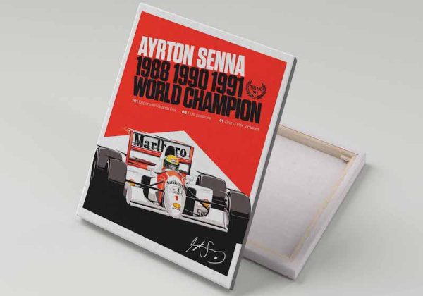 Cuadro 40x30 Ayrton Senna Campeonatos