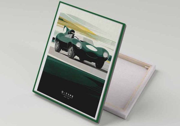 Cuadro 40x30 Jaguar D-Type