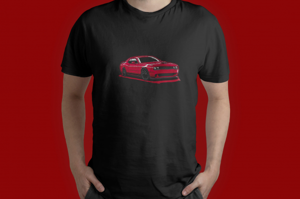 Polera Dodge Charger Rojo