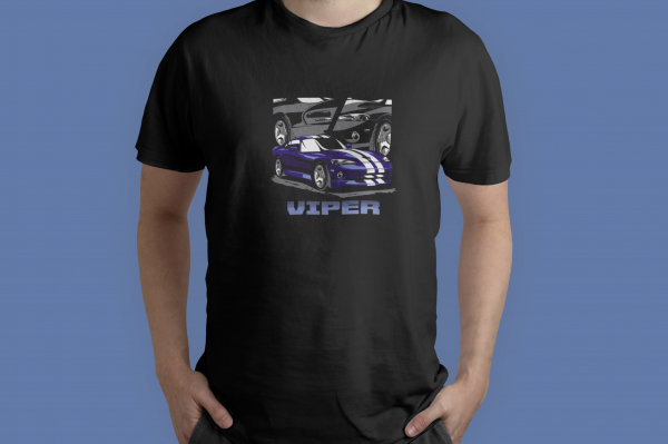 Polera Dodge Viper Azul