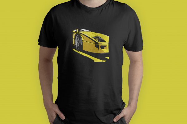 Polera Ferrari F40 Amarillo