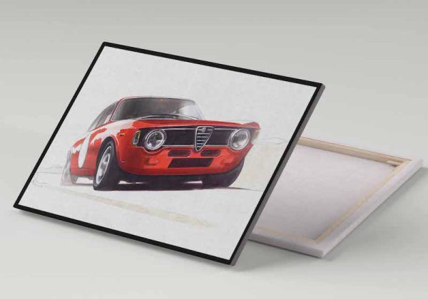 Cuadro 30x40 Alfa Romeo 1600 GT Rojo