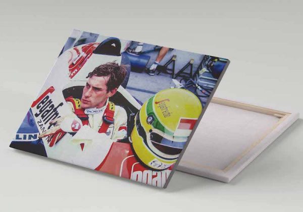 Cuadro 30x40 Ayrton Senna en Cockpit Sin Casco