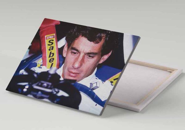 Cuadro 30x40 Ayrton Senna Sin Casco en Cockpit