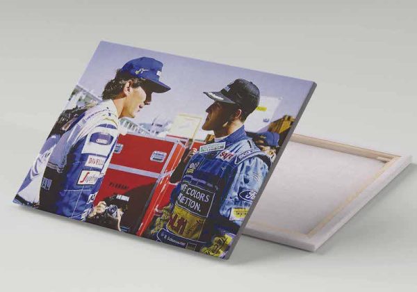 Cuadro 30x40 Ayrton Senna y Michael Schumacher