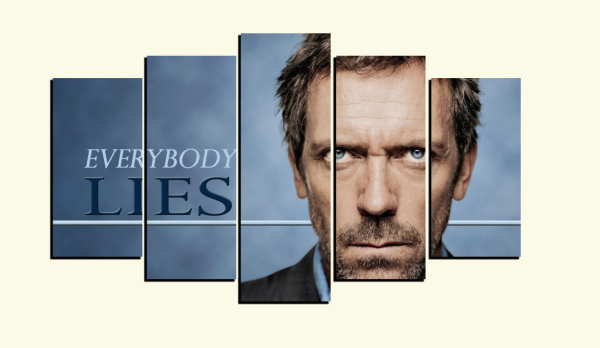 Cuadro 5 piezas Dr. House "Everybody Lies"