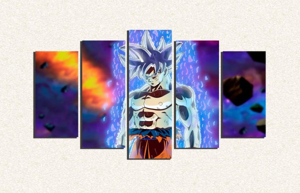 Cuadro 5 piezas Goku Ultrainstinto