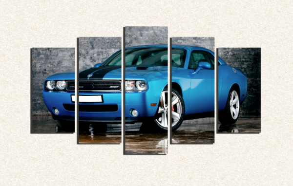 Cuadro 5 piezas Dodge Challenger