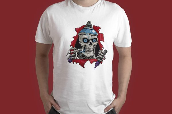 Polera Calavera Lápiz